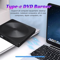 Nuevo USB 3,0 tipo C UNIDAD DE CD DVD externa grabadora de CD grabadora de unidad externa DVD RW reproductor escritor lector Unidad óptica