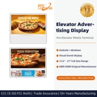 Pantalla Publicitaria Ultra Delgada de 22 mm para Ascensores, Pantalla Dividida de 18.5/21.5/27 Pulgadas, Señalización Digital para Elevadores, Animación para Centros Comerciales y Metro