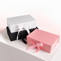 Maßgefertigte Schwarze, Rosa und Weiße Starre Magnetverschluss-Geschenkboxen Luxuriöse Faltbare Magnetbox auf Lager