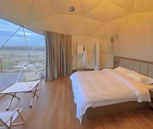 Dôme géodésique de camping de luxe de <span class=keywords><strong>grande</strong></span> <span class=keywords><strong>taille</strong></span> sur mesure, tente à une seule couche, imperméable, transparente, pour exposition en plein air, fête, événement, <span class=keywords><strong>yourte</strong></span> - Product Image 6