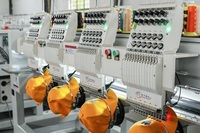 Machine à broder de casquettes informatisée à 4 têtes avec coupe-fil automatique, 12 aiguilles pour usage commercial