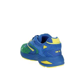 Baskets pour hommes M401-SN-SU-BL Bluette Chunky Shoes Couleurs bleu vert jaune Hauteur du talon 42 - Product Image 2