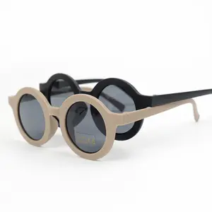 2023 Engraçado Eyewear Quadro redondo óculos de sol infantis retro Candy Color Futurista Crianças Óculos De Sol
