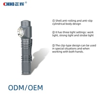 Lampe torche LED en aluminium haute intensité, étanche, rechargeable par USB, 3W, IP66, anti-explosion, faisceau réglable, pour la défense des frontières