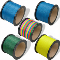 Ligne de pêche tressée en PE haute résistance, tressage 8X, 1000m, anti-abrasion, sans étirement, pour la pêche en haute mer des gros poissons