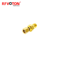 Prise femelle smc plaquée or d'approvisionnement d'usine vers adaptateur jack femelle sma connecteur coaxial coaxial rf (rf) en stock ROHS