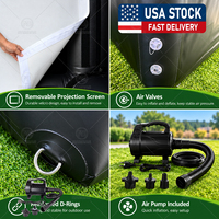 Tente de simulateur de golf gonflable en PVC, portable, pour l'intérieur et l'extérieur, avec écran de projection pour l'entraînement au golf à domicile