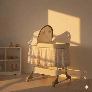 Cuna Mecedora para Bebé de la Mejor Calidad con Reproductor de Música, Cuna Mecedora Duradera - Product Image 1