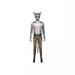 Costume Zentai personnalisé pour chat, costume intégral avec queue et oreilles, unisexe, pour fête d'Halloween, performance - Product Image 3