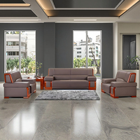 Canapé de luxe pour bureau de direction Foshan Ensemble de canapés en cuir modernes pour réception de visiteur pour salle de sortie Meubles design pour bureau