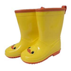 Yellow Cartoon <strong>Duck</strong> Kids PVC Water Proof <strong>Rain</strong> <strong>Boots</strong> - Product Image 1
