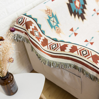 China Supply 100% Baumwolle Boho gewebte Decken wirft Yoga Decke Sofa große Decken für den Großhandel