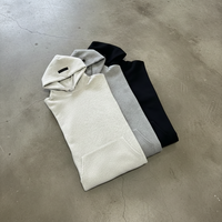 Sweat-shirt à double capuche sur mesure pour homme, brodé, effet gouttelettes, 100 % coton, coupe oversize, respirant, collection automne, haute qualité