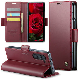 Étui à rabat magnétique en cuir CaseMe <span class=keywords><strong>R20</strong></span> avec support pour Samsung Galaxy Z Fold 6 5 4 7 - Étui compatible avec la recharge sans fil - Product Image 6