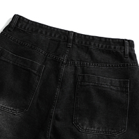 Shorts cargo en jean pour homme, coupe ample, délavé, avec poches utilitaires, style streetwear, longueur genou, fournisseur OEM personnalisé