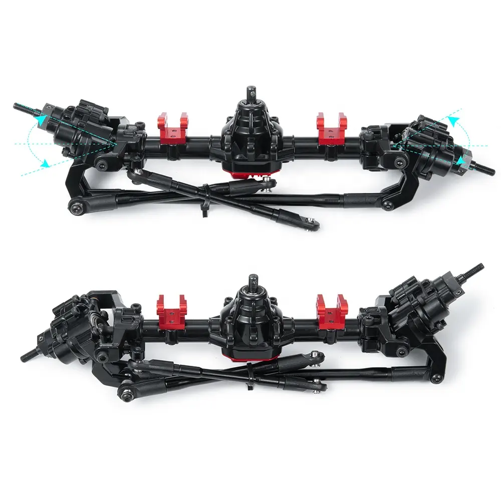 1 Set Front Axle For 1/10 SCX10 II 90046 90047 90059 90060 RC Rock Crawler Car Axle Upgrade Parts Accessories