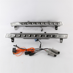 Feux de jour à LED pour <span class=keywords><strong>Audi</strong></span> <span class=keywords><strong>Q7</strong></span> modèle restylé 2010 - 2015, feux antibrouillard avant DRL avec <span class=keywords><strong>clignotant</strong></span> <span class=keywords><strong>dynamique</strong></span> ambre - Product Image 3