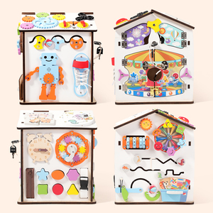Montessori New Multi-functional Robot Busy House Early Educational Children Activity Sensory Board Funny Wooden Toys Boys Girls - Product Image 4