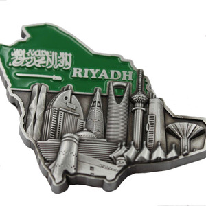 Arabie saoudite personnalisé pratique décor à la maison Medina Hill 3D Souvenir promotionnel attrayant aimant de réfrigérateur