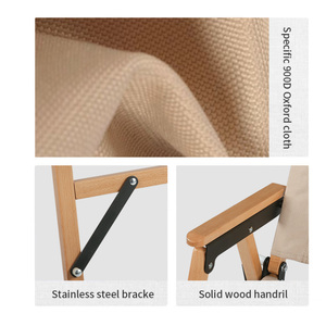 Sillas Plegables de Madera Resistentes y Ligeras <span class=keywords><strong>para</strong></span> Eventos al Aire Libre, <span class=keywords><strong>Playa</strong></span>, Picnic, <span class=keywords><strong>para</strong></span> Personas con Sobrepeso - Product Image 4