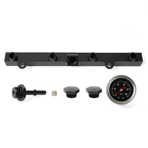 รางน้ำมันเชื้อเพลิงแบบ K-series พร้อมเกจวัด สำหรับ Civic Acura K20 K24 ทำจากอลูมิเนียมอัลลอยด์ รองรับการไหลของน้ำมันเชื้อเพลิงสูง - Product Image 5