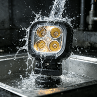 Nouvelle lampe de travail LED carrée de 4,9 pouces 40W, étanche IP68, 12-48V, lampe auxiliaire de conduite pour voiture, camion, chariot élévateur, machinerie, 2880LM 6000K