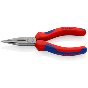 คีมปากแหลมครึ่งวงกลม KNIPEX 25 02 140 พร้อมฟังก์ชั่นตัดด้านข้าง (คีมตัดสายไฟ) พร้อมด้ามจับ - Product Image 1