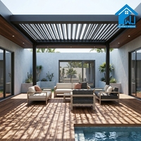 Pergola à lames orientables en aluminium Sweet Home pour un espace de vie extérieur moderne