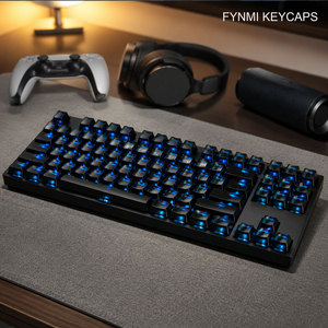 <span class=keywords><strong>Teclas</strong></span> Fynmi Transparentes de Cristal con 25% de Negro, <span class=keywords><strong>Teclas</strong></span> MDA en Blanco que Permiten la Pasada de Luz, Distribución ANSI/ISO, 122 <span class=keywords><strong>Teclas</strong></span> de Tamaño Completo - Product Image 6