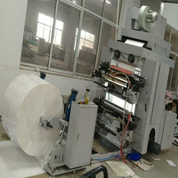 Machine d'impression flexographique à commande par ordinateur Imprimante flexographique Deux couleurs Double couleurs Film plastique en fer fourni Pile automatique
