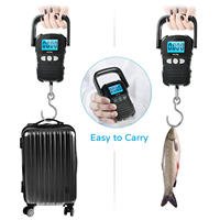 Pèse-bagages numérique, pèse-personne portable avec écran LCD rétroéclairé et grand crochet, pèse-bagages de voyage portable pour peser les valises