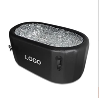Baignoire de plongée froide gonflable avec couvercle, baignoire à glace ovale portable en Drop Stitch pour la récupération sportive, la remise en forme et la thérapie par la glace