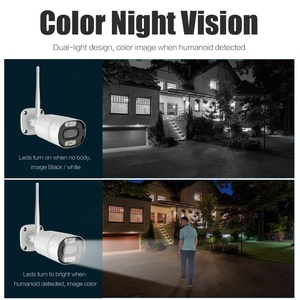 Đầy đủ màu sắc ngày đêm 8MP 5MP 3MP 2MP <span class=keywords><strong>Camera</strong></span> <span class=keywords><strong>wifi</strong></span> an ninh ngoài trời thẻ SD không thấm nước hoặc lưu trữ đám mây ứng dụng âm thanh hai chiều icsee - Product Image 2