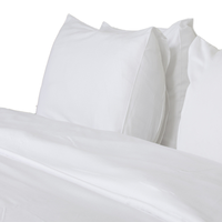 Parure de lit hôtelière 5 étoiles en coton 60S, 4 pièces, 300 fils/cm², draps blancs, housse de couette, 100% coton uni, pour usage domestique et hospitalier