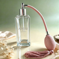 Flacon de parfum réutilisable fantaisie 100 ml pour femme, style rétro, avec atomiseur en verre et design airbag