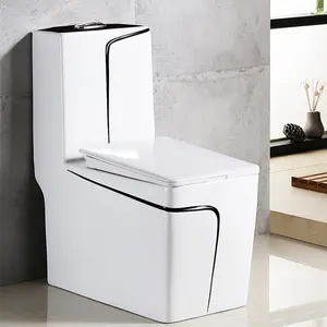 Luxe Witte Kleur Badkamer Vloer Gemonteerd Chinese Keramische Wc Wc Japanse Wastafel Langwerpig Toilet Voor Thuis