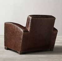 Chaise en cuir de luxe de style américain Rhoohill Italie meubles de salon canapé simple fauteuil de salon de campagne française