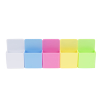 Porte-stylos magnétique en plastique carré noir pour bureau à domicile, rangement de papeterie, couleur personnalisée