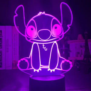 Lampe de nuit à l'effigie du dessin animé Lilo Stitch pikachu Froozen, Rechargeable par USB, décoration sonique, 16 couleurs changeantes - Product Image 3