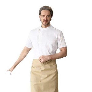 Solid Color Asymmetrical Collar Chef Uniform <b>Set</b> Cotton Breathable Work Clothes For Western Cuisine <b>Baking</b> Hotels - Product Image 5