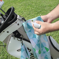 Prix usine Golf Serviette Clips 2 Pcs/Set Golf Microfibre Serviette Microfibre Gaufre Golf Serviette Moyen Crochet