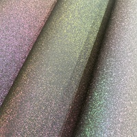 Feuilles de similicuir PU à paillettes épaisses irisées à dégradé de couleurs changeantes - Élastiques et imperméables pour la décoration de canapés et de sacs