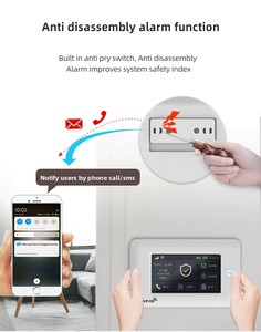Sistema de Alarma Inteligente con Pantalla Táctil para el Hogar, WIFI, 4G, GSM, Sensor de Movimiento PIR, Detección de 10 m, Material ABS, Tuya Smart - Product Image 3