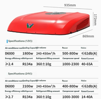 Climatiseur de stationnement compact tout-en-un 24V DC à batterie, livraison rapide, avec télécommande pour camions