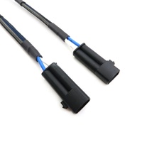 YZlink personnalisé Auto phare lampe câblage prise adaptateur Double connecteur femelle bouchons voiture lumière fil câble faisceau