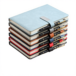 Bloc-notes de commerçant en gros, personnalisable, activité, cadeau haut de gamme, imitation cuir épais, A5, boucle magnétique - Product Image 3