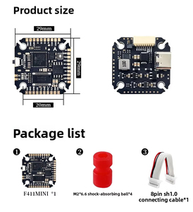 Contrôleur de vol F411 FC 30x30mm UART3 SBUS, module de contrôle de drone stable avec port série pour accessoires de drone multicoptère industriel - Product Image 4