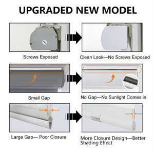 Modern Design Width Woven Fabric Roller <strong>Shade</strong> Thermal Insulated Blackout Roller Blinds Free-Stop Window <strong>Shades</strong> with Valance - Product Image 2