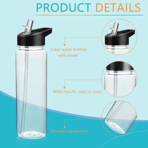 Modern temizle plastik kar küresi DIY Tumbler su şişesi ile çocuklar için çevre dostu BPA ücretsiz kamp kullanımı - Product Image 5