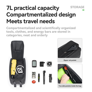 <span class=keywords><strong>Sacoche</strong></span> de vélo ROCKBROS ROAD to SKY SERIES <span class=keywords><strong>pour</strong></span> porte-bagages arrière avec feu arrière et cadenas à combinaison <span class=keywords><strong>pour</strong></span> VTT et vélos de route - Product Image 5